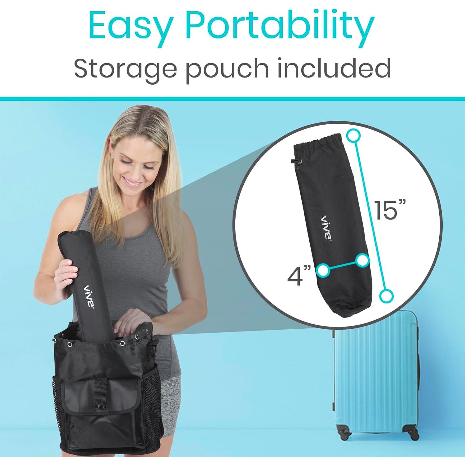 Cojín Inflable Auto-inflable Vive 38x35.5cm Negro