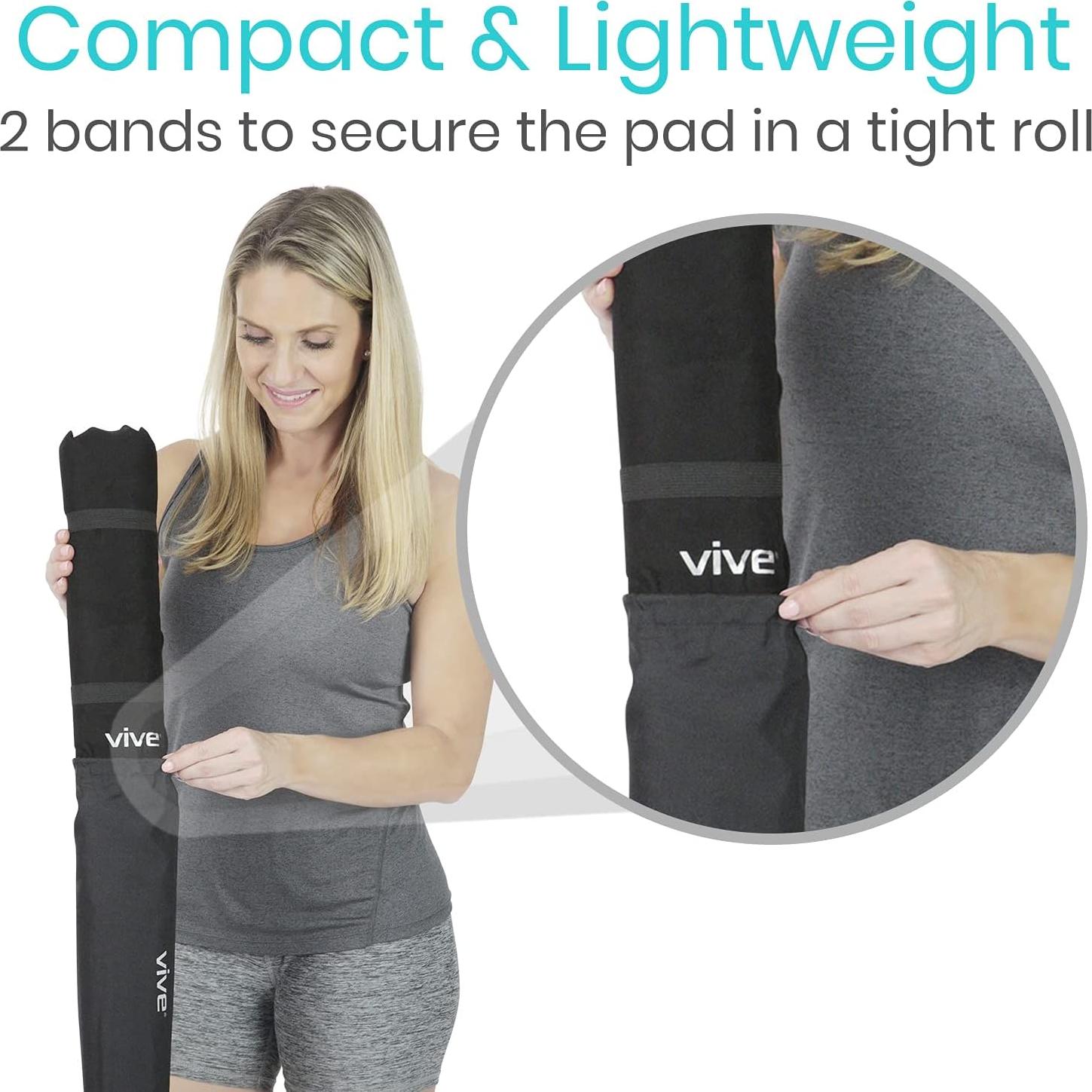 Cojín Inflable Auto-inflable Vive 38x35.5cm Negro