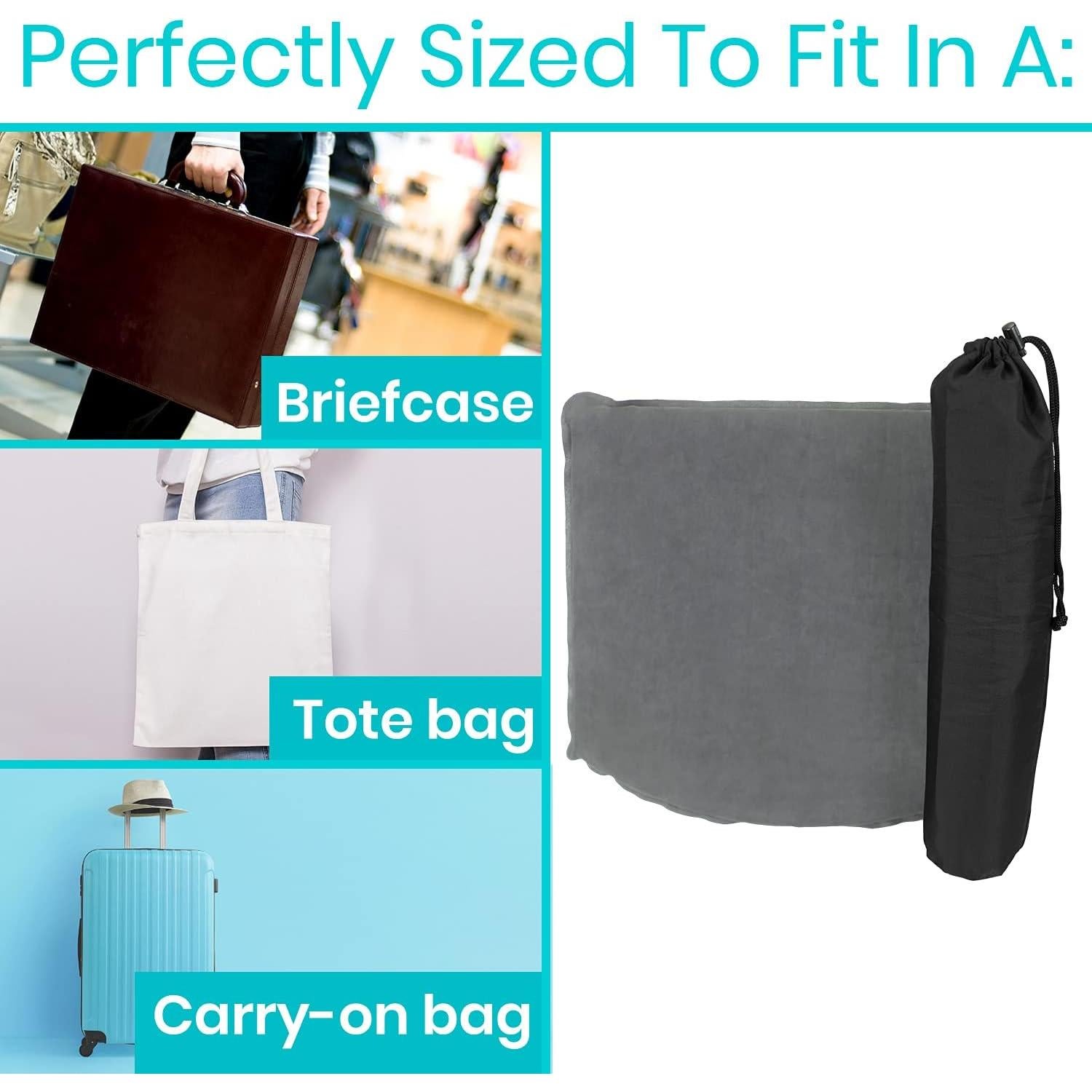 Cojín Inflable Auto-inflable Vive 38x35.5cm Negro