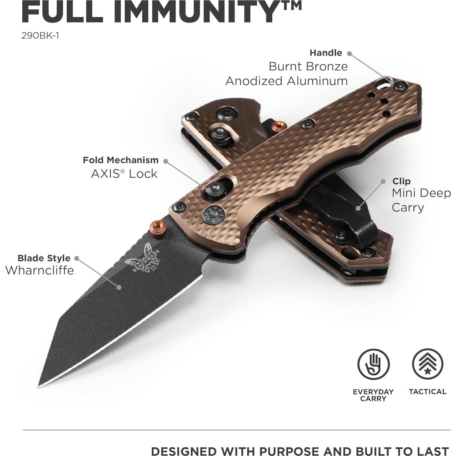 Cuchillo Táctico Benchmade Full Immunity 290 - Aluminio Bronce