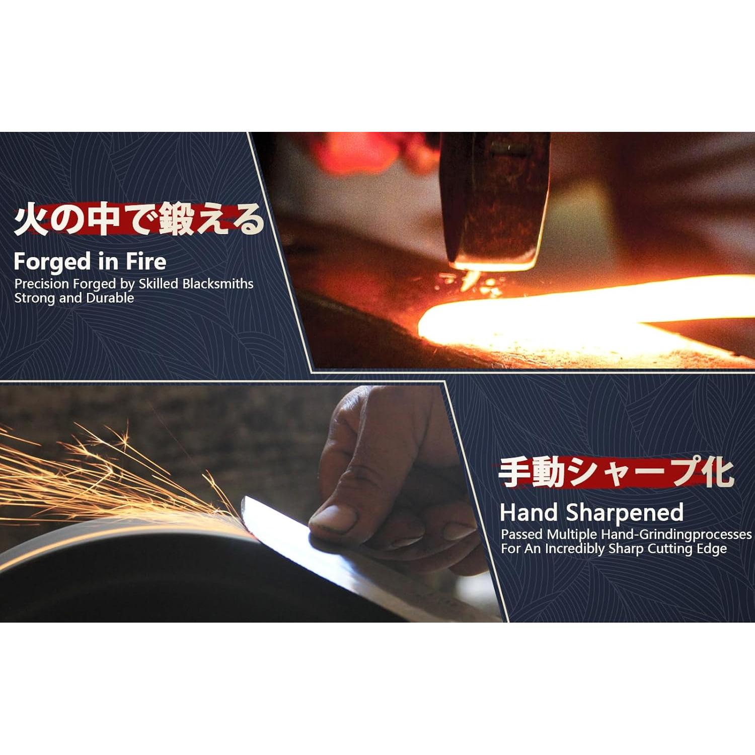 Juego de cuchillos de chef DRGSKL 10 piezas acero al carbono