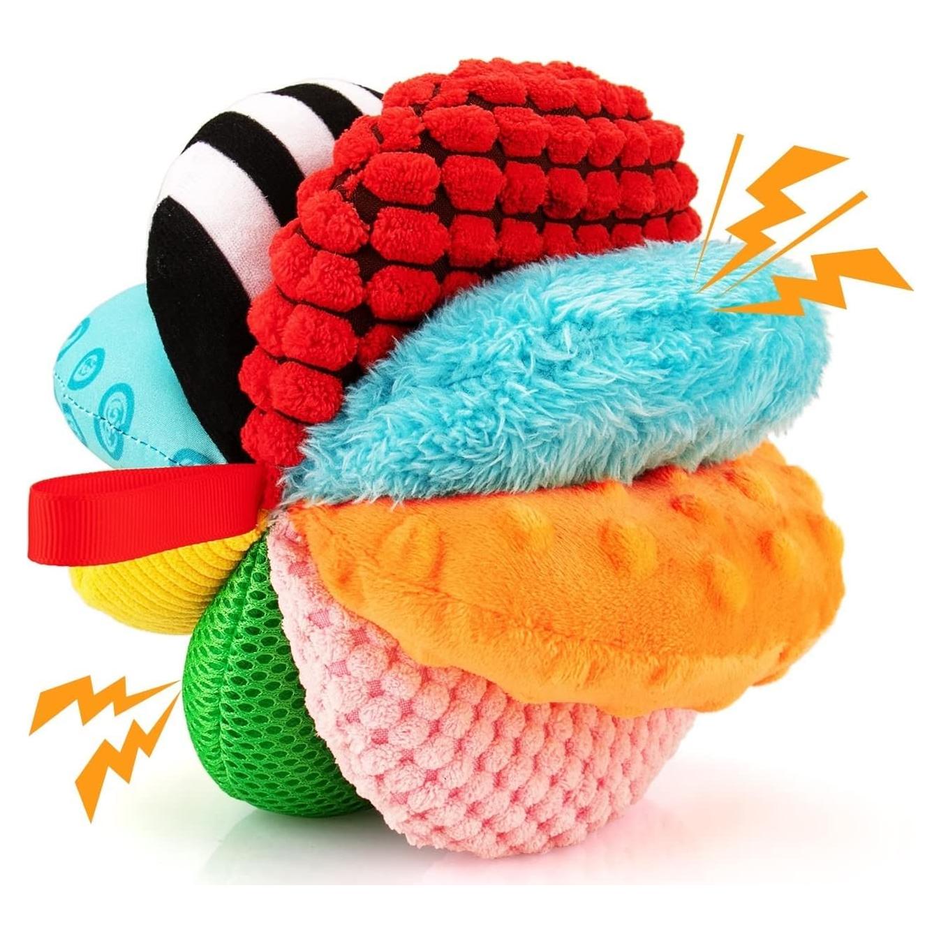 Pelota Sensorial Arcoíris Teytoy 8 Texturas para Bebés