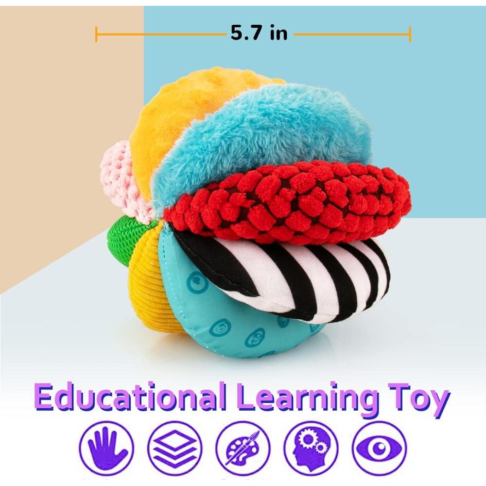 Pelota Sensorial Arcoíris Teytoy 8 Texturas para Bebés