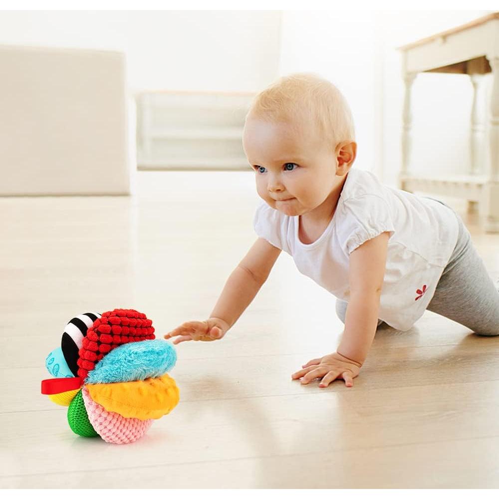 Pelota Sensorial Arcoíris Teytoy 8 Texturas para Bebés