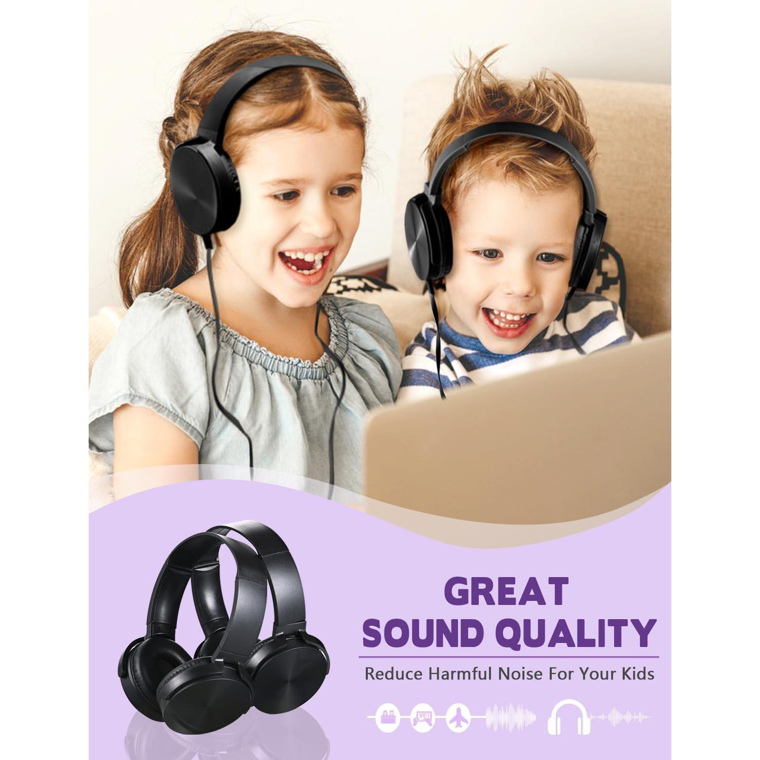 Auriculares para Niños Wensdo HY450 - 2 Paquete Negros