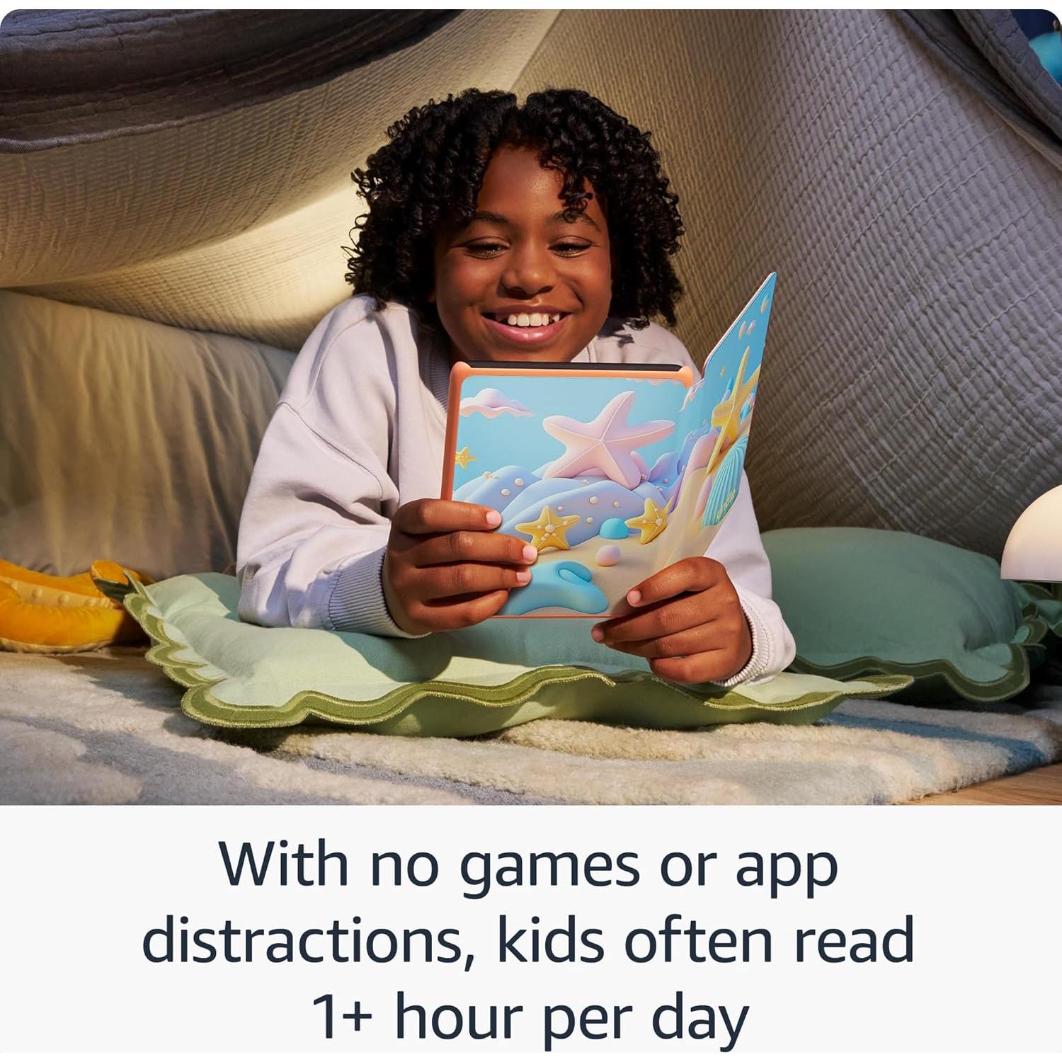 Amazon Kindle Paperwhite Kids 16GB (newest model) – larger 7" glare-free display – Kids read an average of 1+ hour per day with Kindle – Cyber City