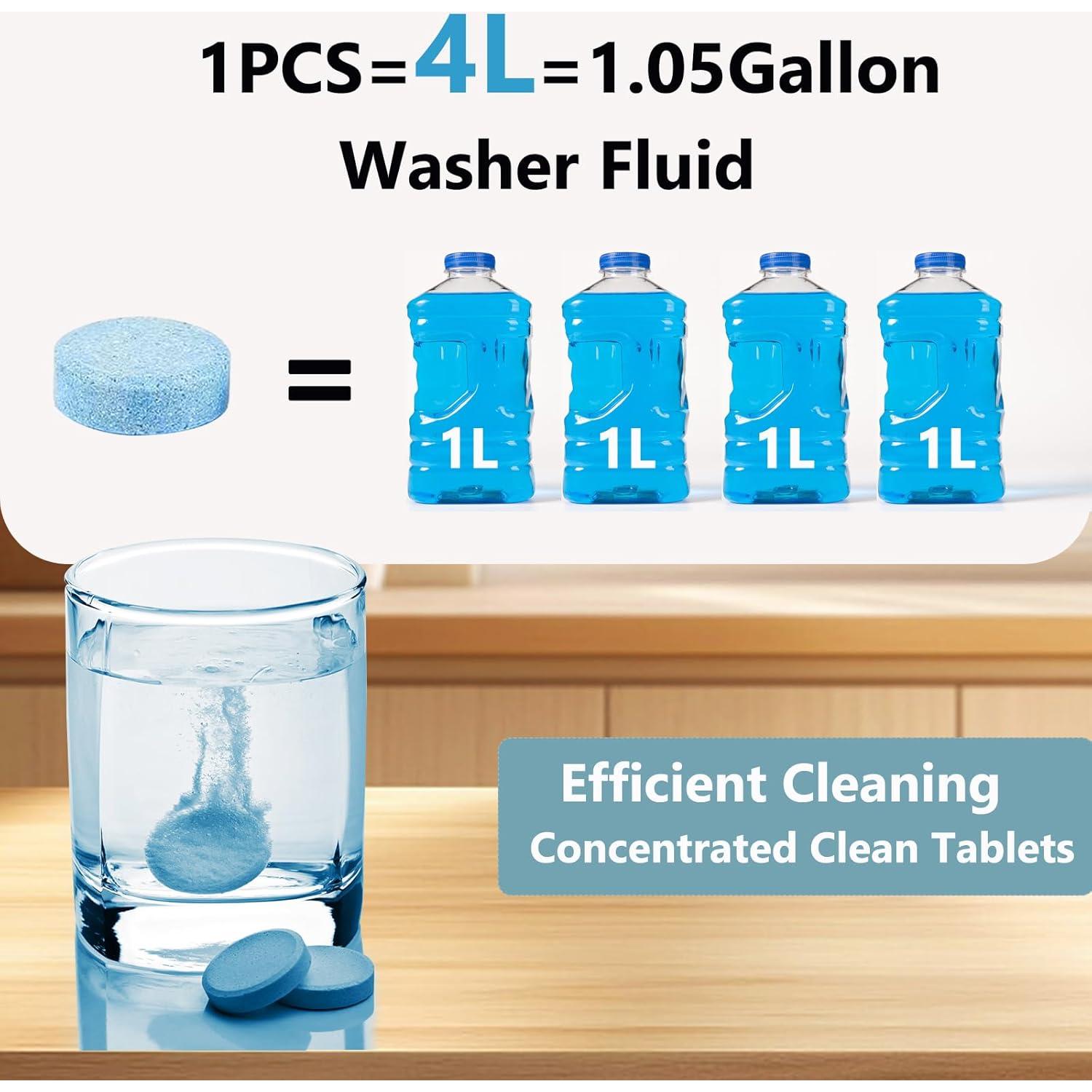 100 Tabletas Limpiaparabrisas Concentradas Apalie - 378.5L