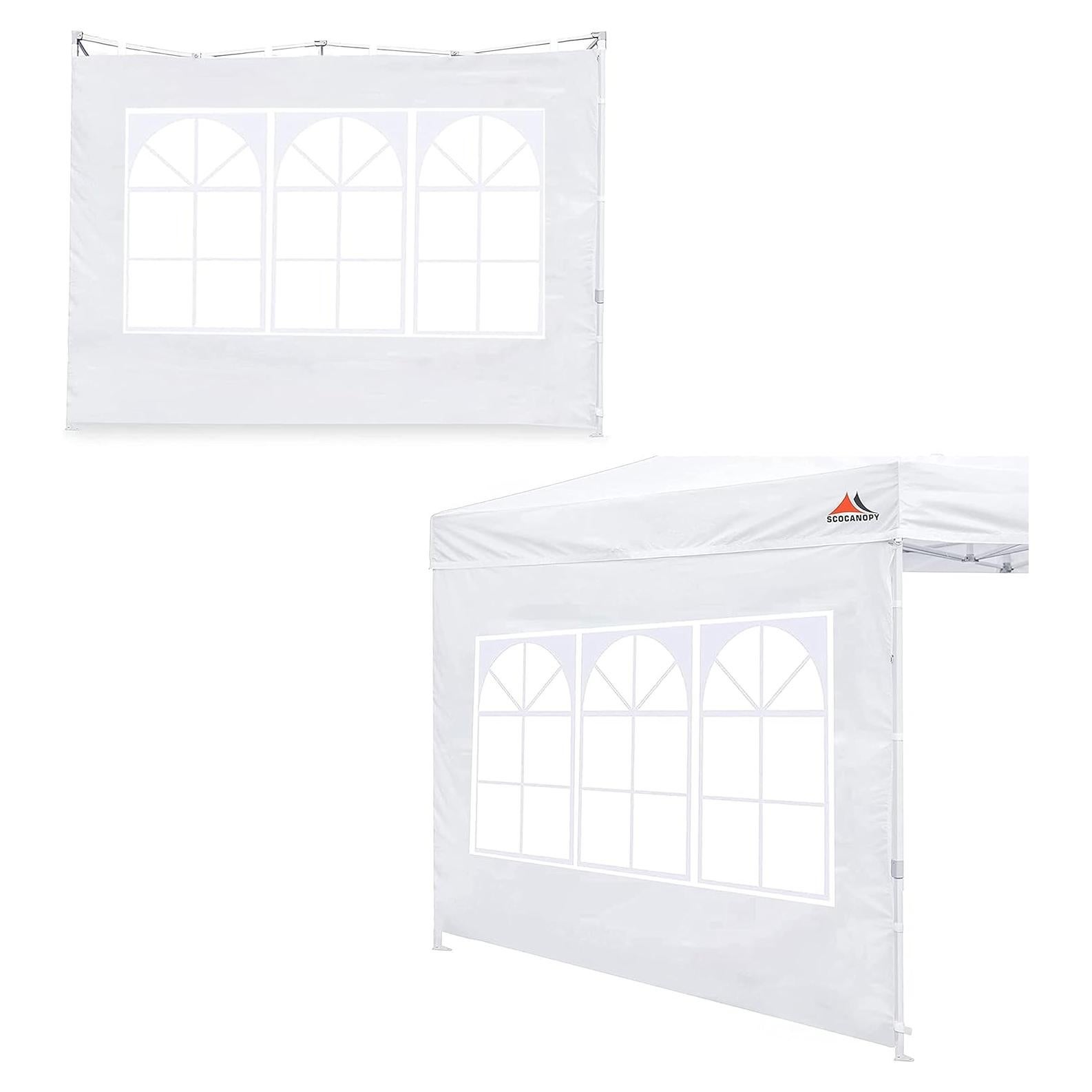 Pared Lateral con Ventana SCOCANOPY 2 Piezas 2.44x2.44m Blanca