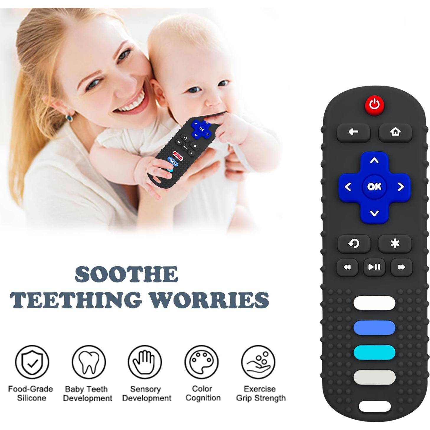 Mordedores de Silicona para Bebés Control Remoto 2 Pcs