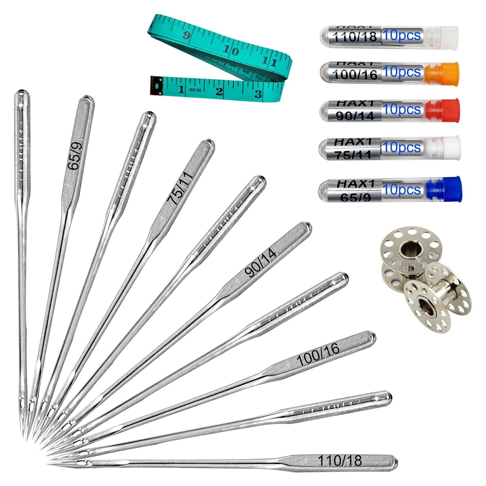 50 Agujas de Máquina de Coser AXOTEY HAX1 Universales