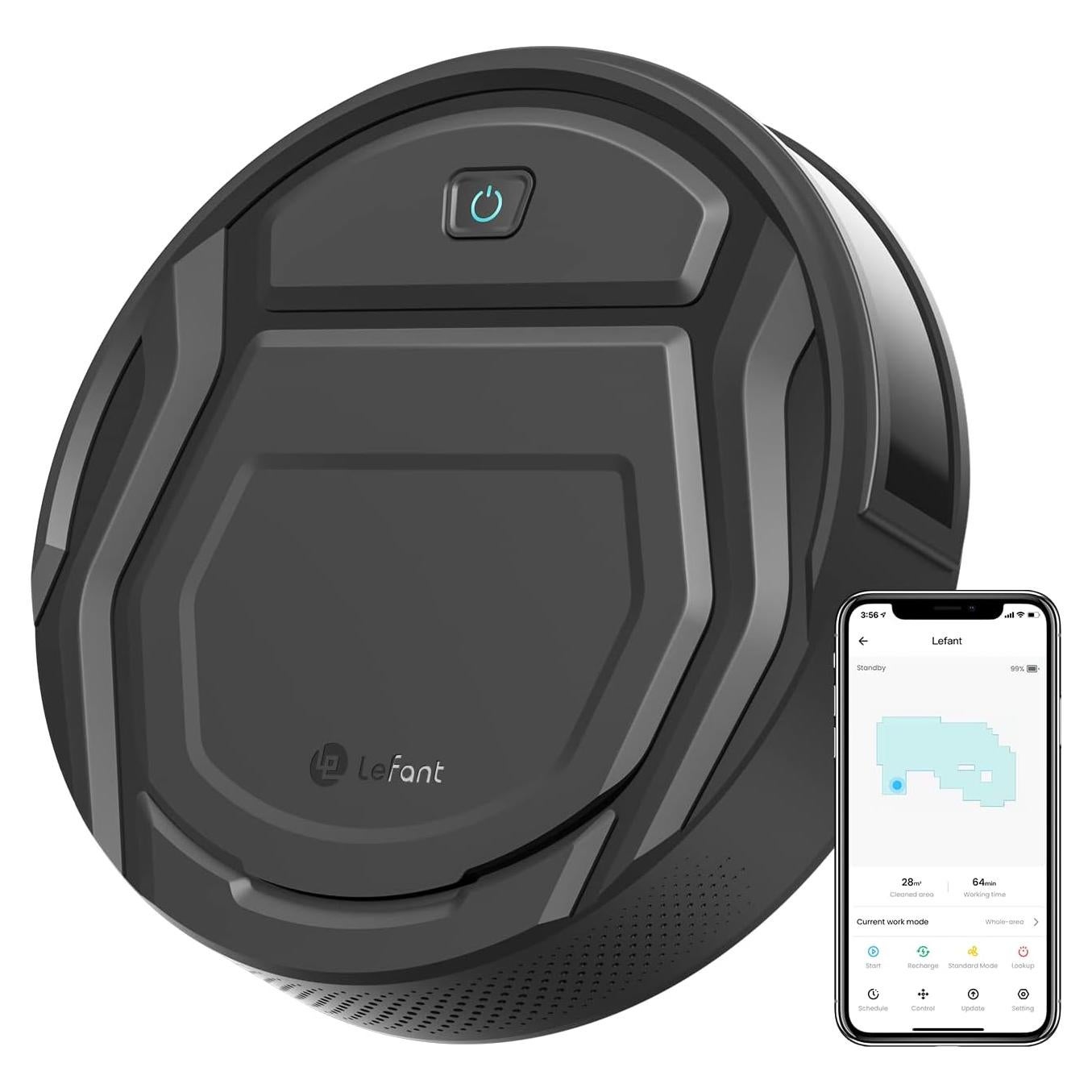 Aspiradora Robótica Lefant M210Pro, 120 Min, Wi-Fi, Anti-Caída