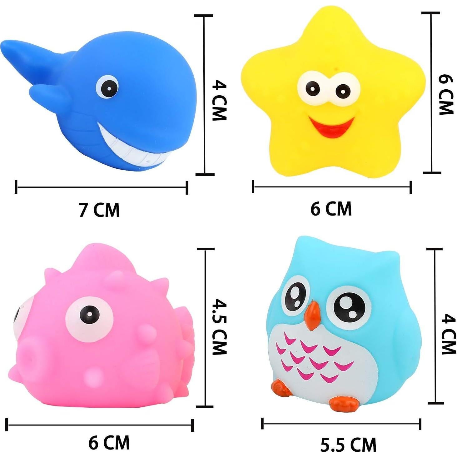Juguetes de Baño Flotantes JASNKKONT 8 Pcs Animales Luz