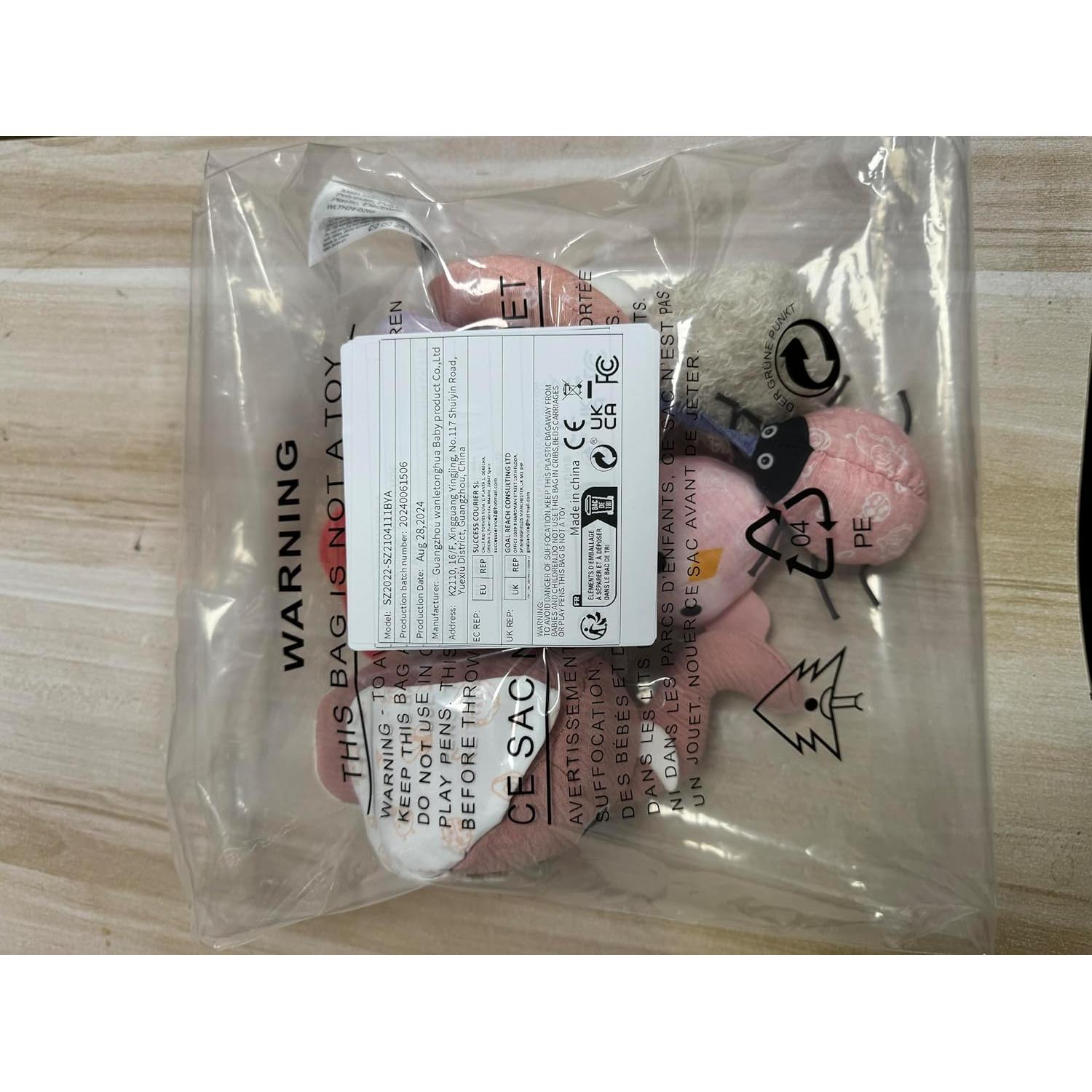 Juguetes para Silla de Auto Koty Elefante Rosa 0-12 Meses