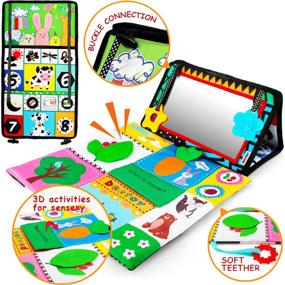 Espejo de Barriga para Bebés Beetoy 3D Blanco y Negro