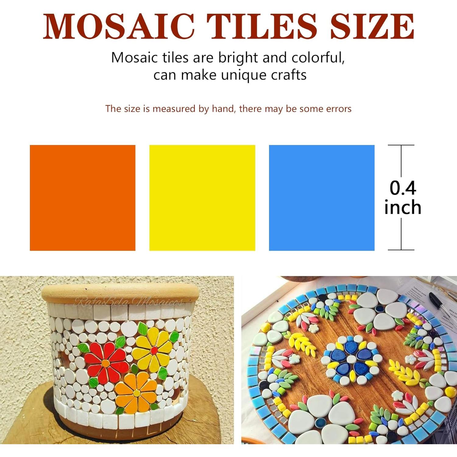 1000 Piezas Azulejos de Mosaico de Vidrio Csdtylh Cuadrados