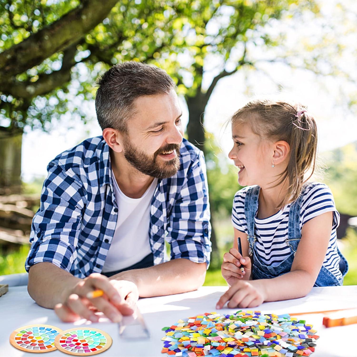 1000 Piezas Azulejos de Mosaico de Vidrio Csdtylh Cuadrados