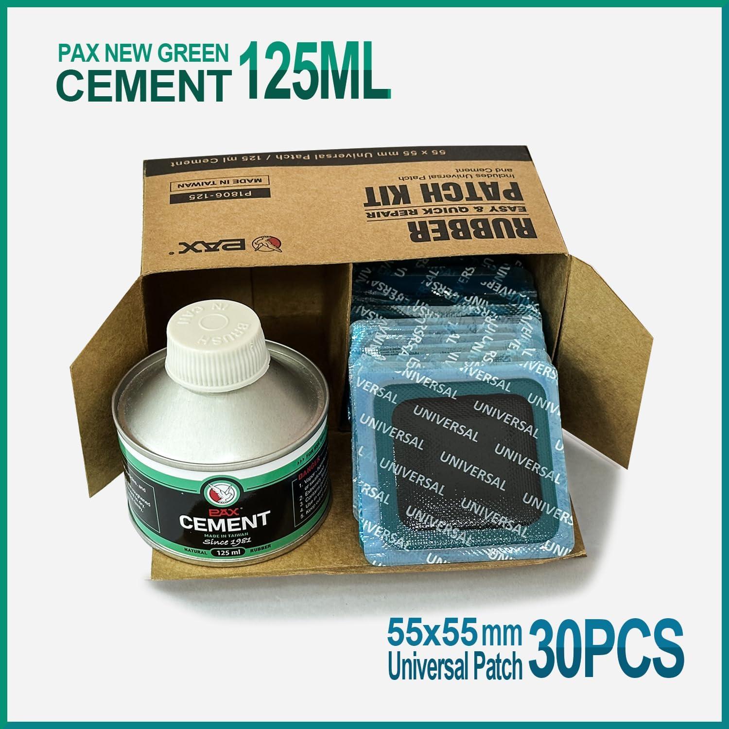 Kit de Parche Universal PAX 30 Pcs 55x55mm + Cemento Verde 250ml