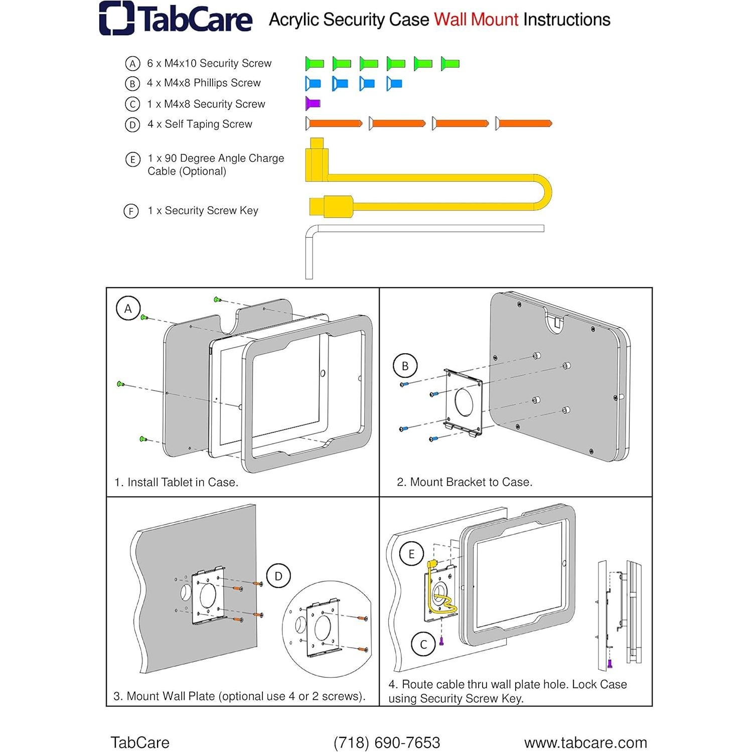 Enclosure Acrílico Antirrobo TABcare para Galaxy TAB A7 10.4