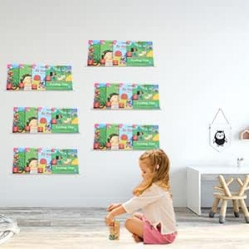 Estante Flotante Sooyee 8 Piezas Acrílico Transparente 38.1x12.1 cm