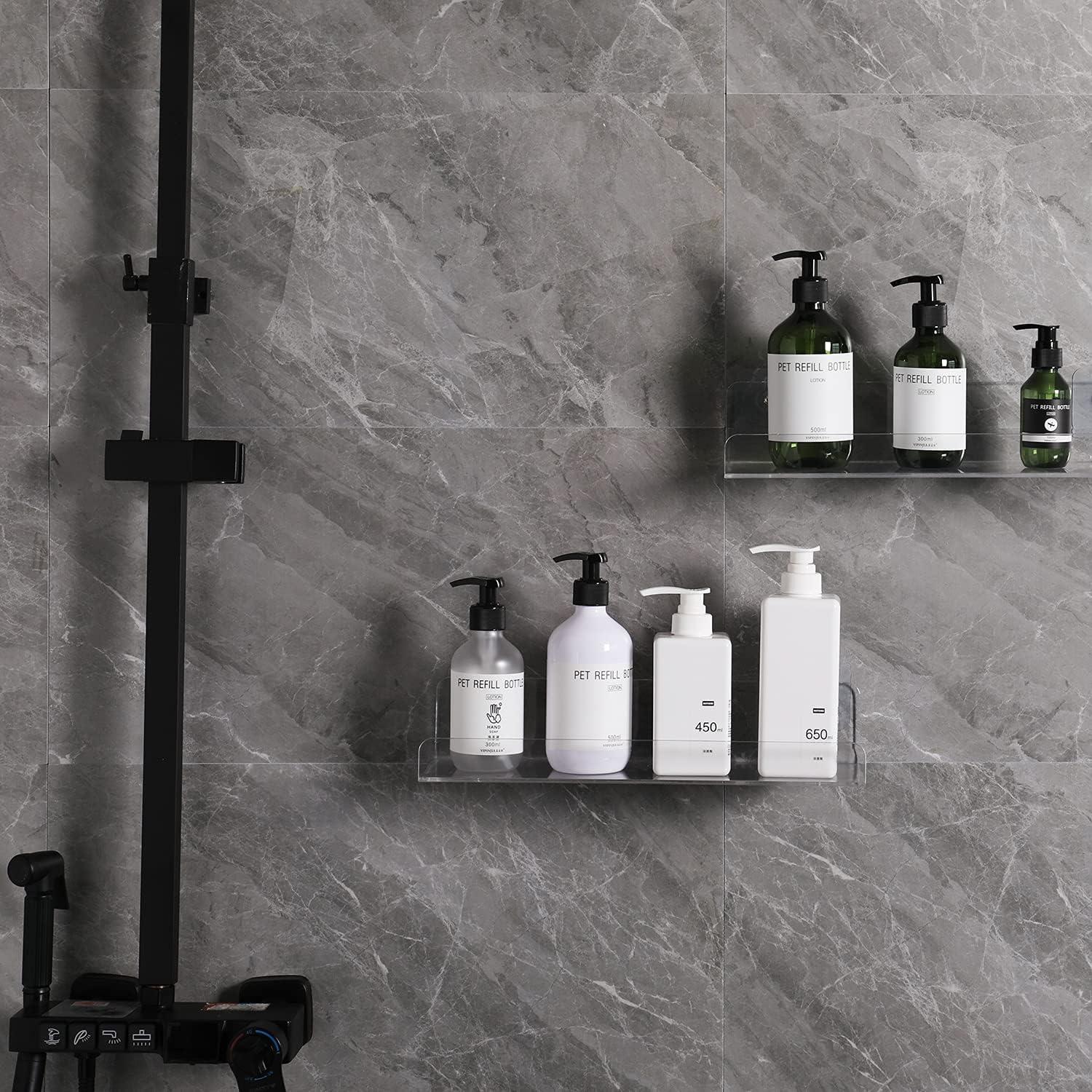 Estante Flotante Sooyee 8 Piezas Acrílico Transparente 38.1x12.1 cm