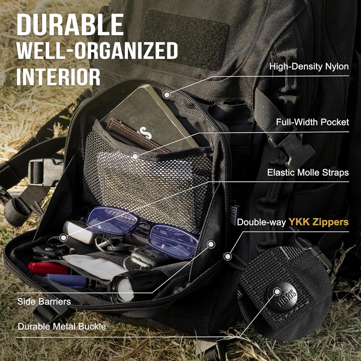 Bolsa Administrativa MOLLE OneTigris 19x12.7x5cm Nylon Negro