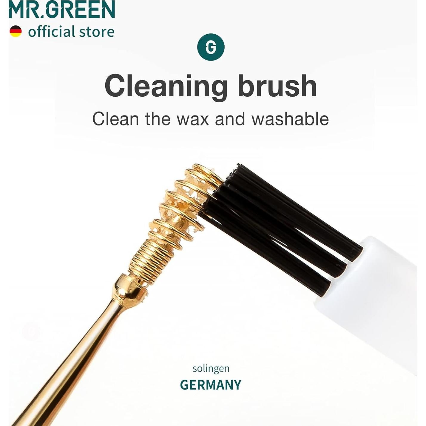 Limpiador de Oídos Espiral MR.GREEN Acero Inoxidable Dorado