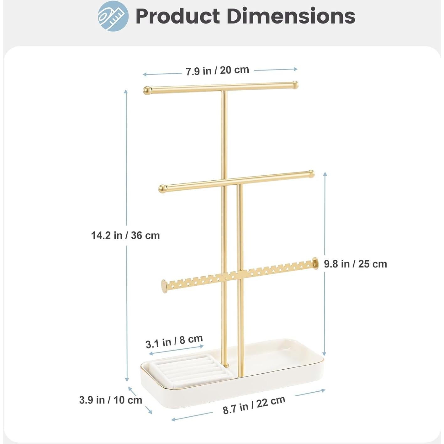 Soporte para Collares Lolalet con Base de Cerámica 36 cm