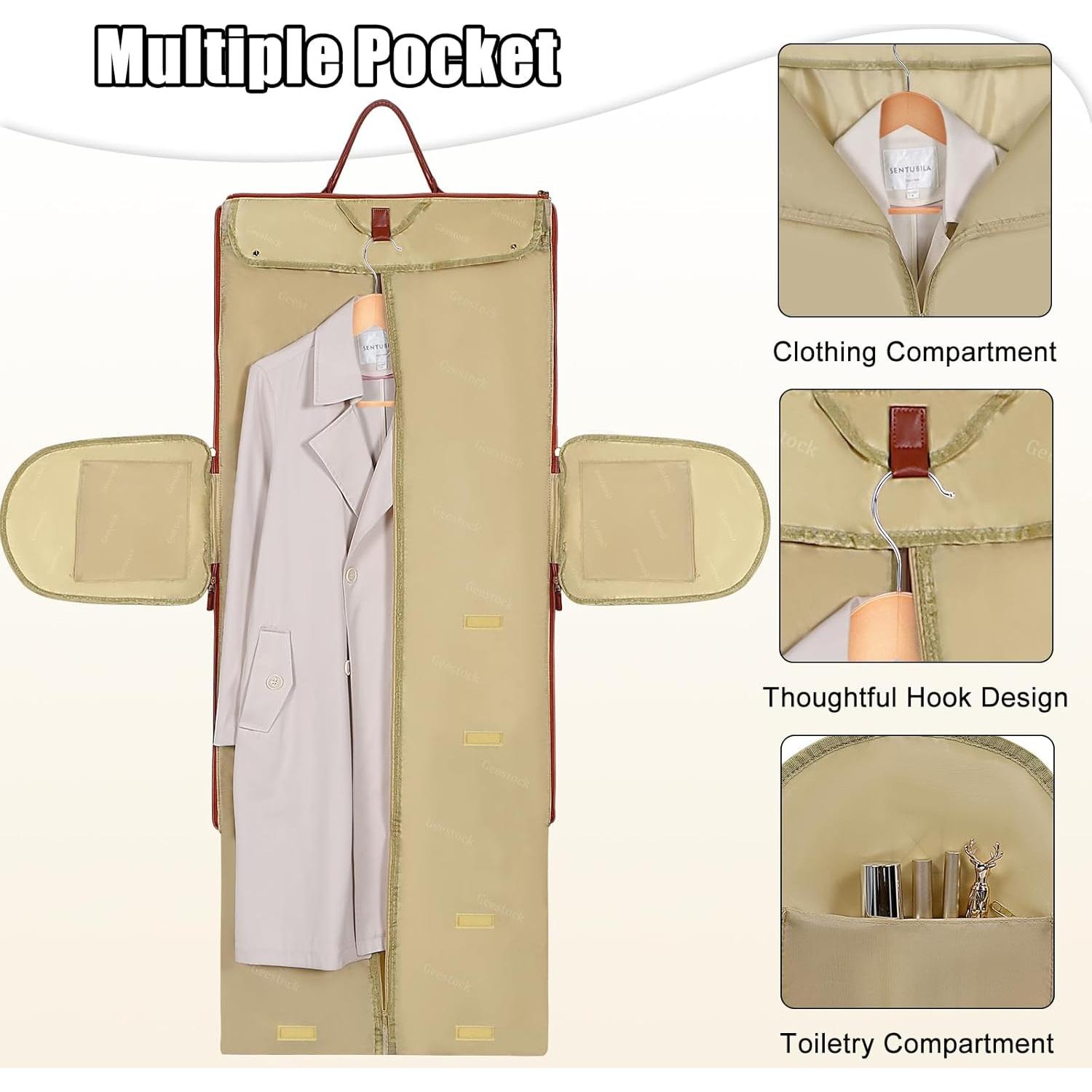 Bolsa de Viaje Duffle Geestock 2 en 1 para Mujeres Beige