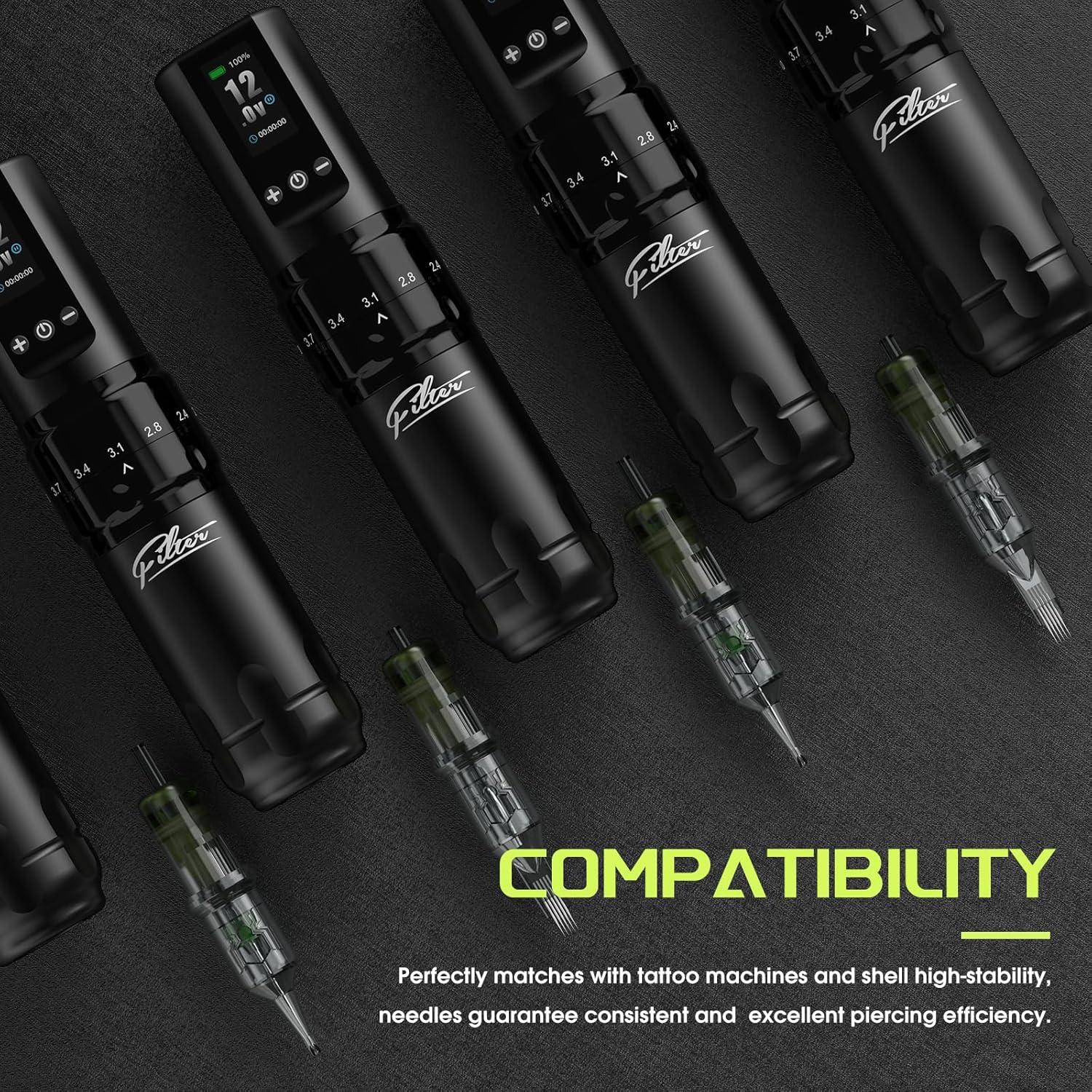 Agujas de Cartucho para Tatuaje Venom 20Pcs 0.18MM Liner