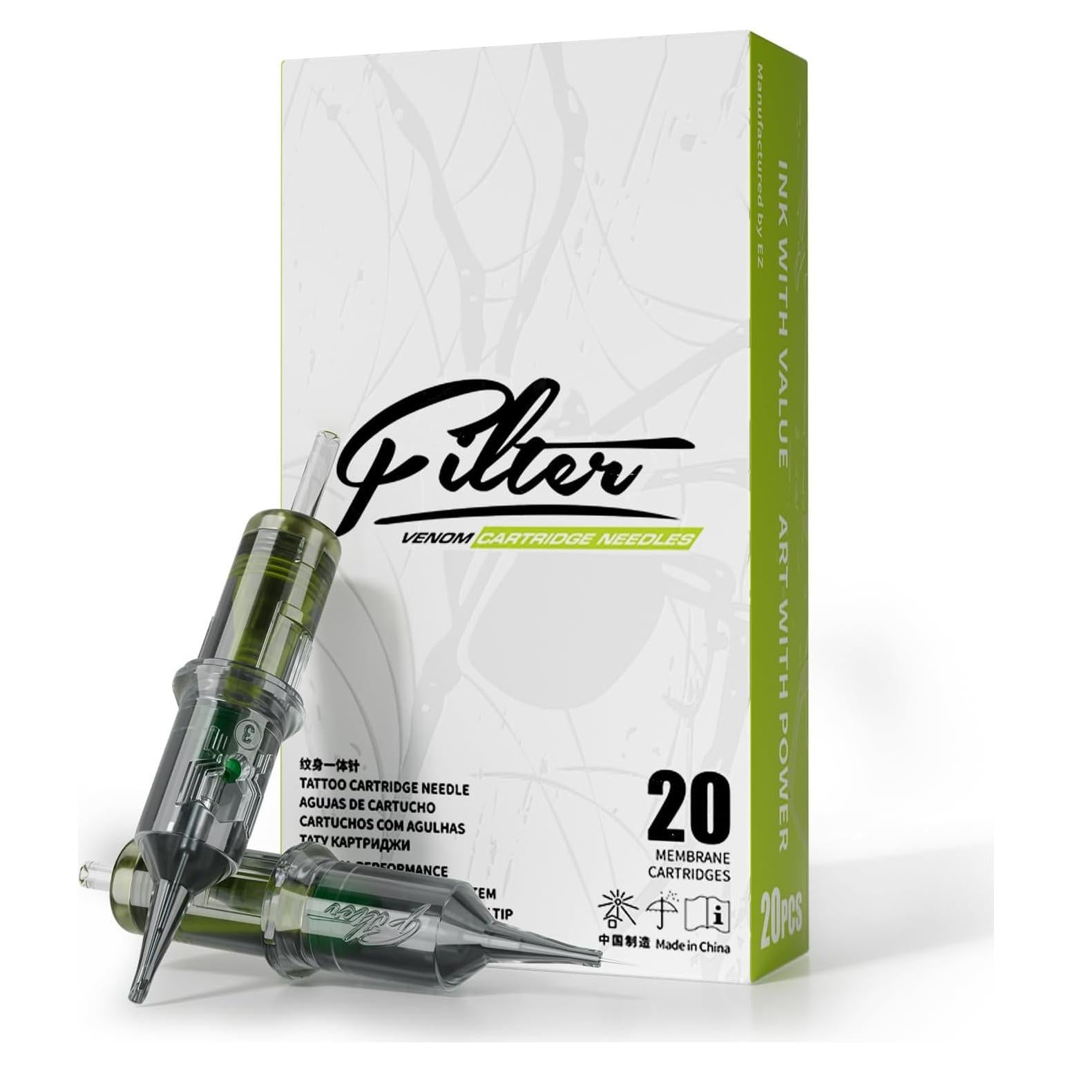 Agujas de Cartucho para Tatuaje Venom 1007RL - Desechables 127g