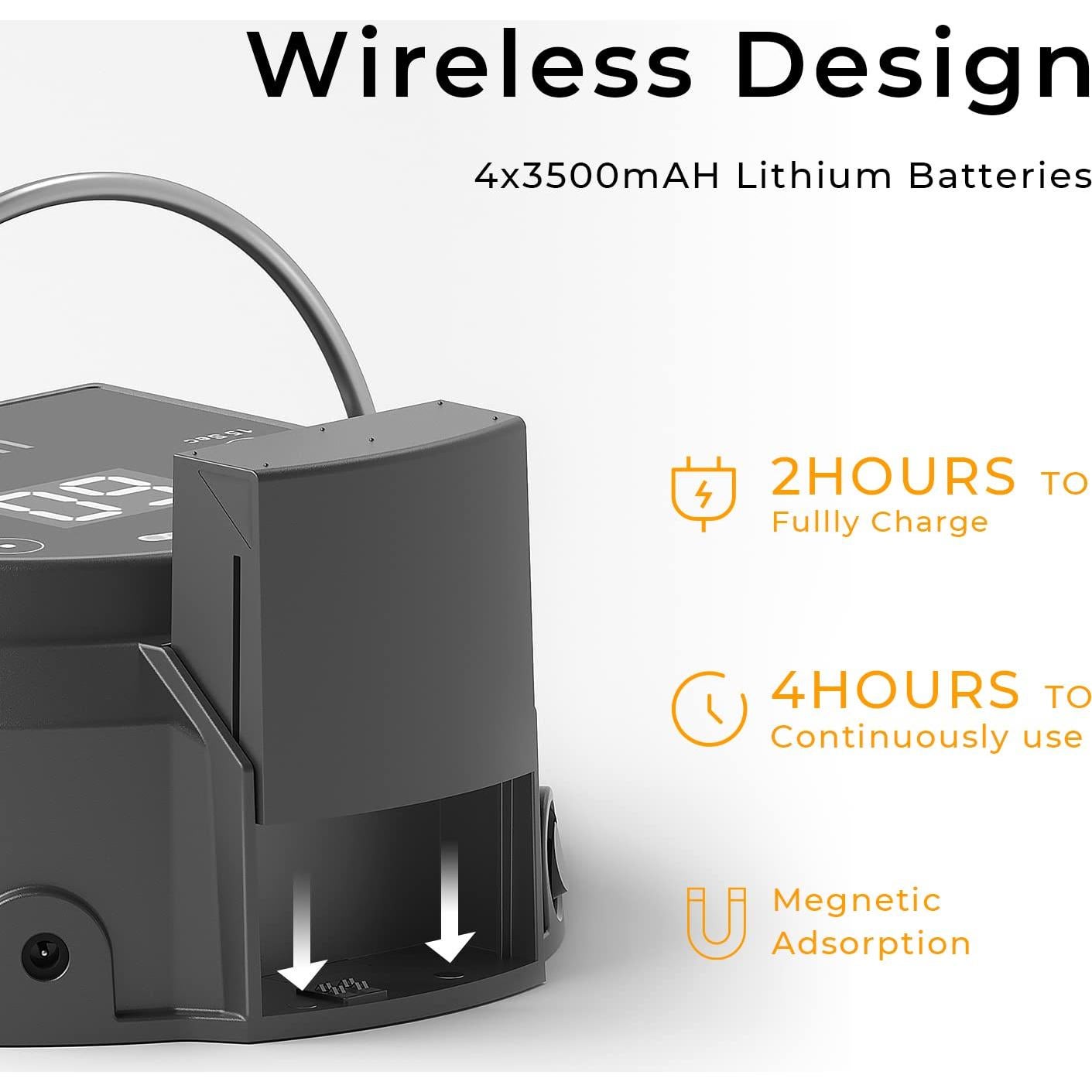 Lámpara de Uñas UV LED Gelpal 80W Inalámbrica Portátil Negra