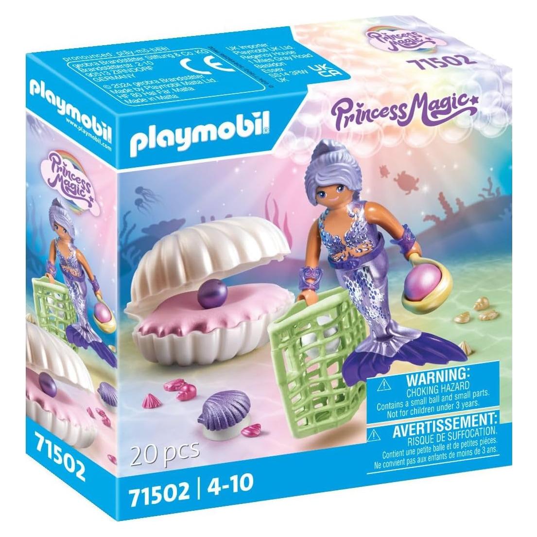 Sirena PLAYMOBIL con Concha de Perla y 20 Accesorios