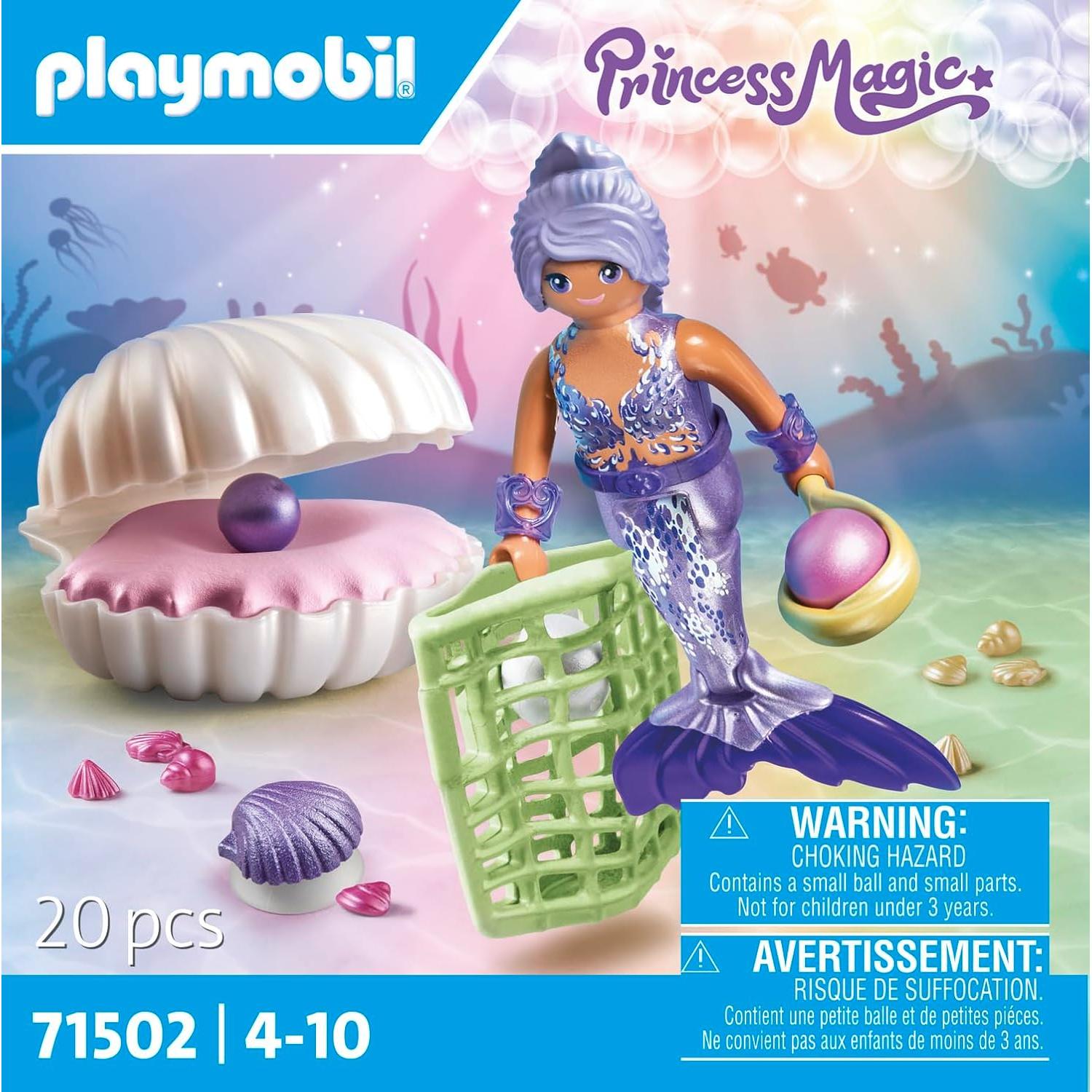 Sirena PLAYMOBIL con Concha de Perla y 20 Accesorios
