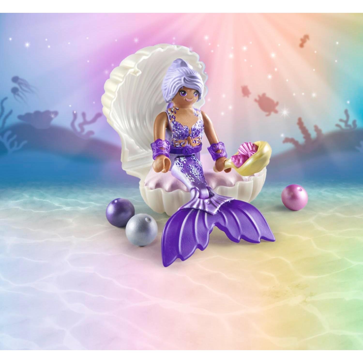 Sirena PLAYMOBIL con Concha de Perla y 20 Accesorios