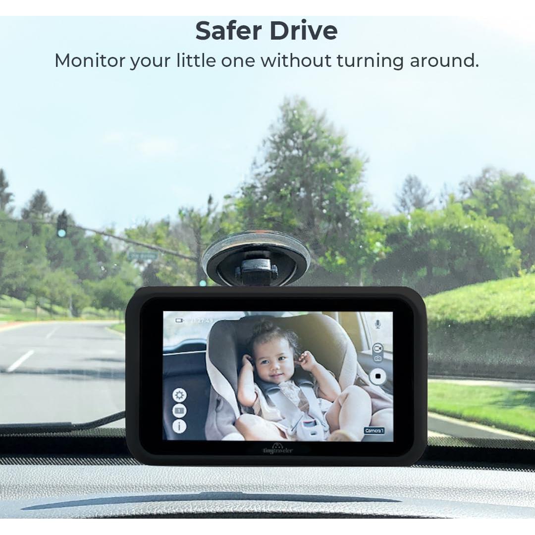 Monitor para Bebés Pequeño Viajero 5" HD Sin WiFi Negro