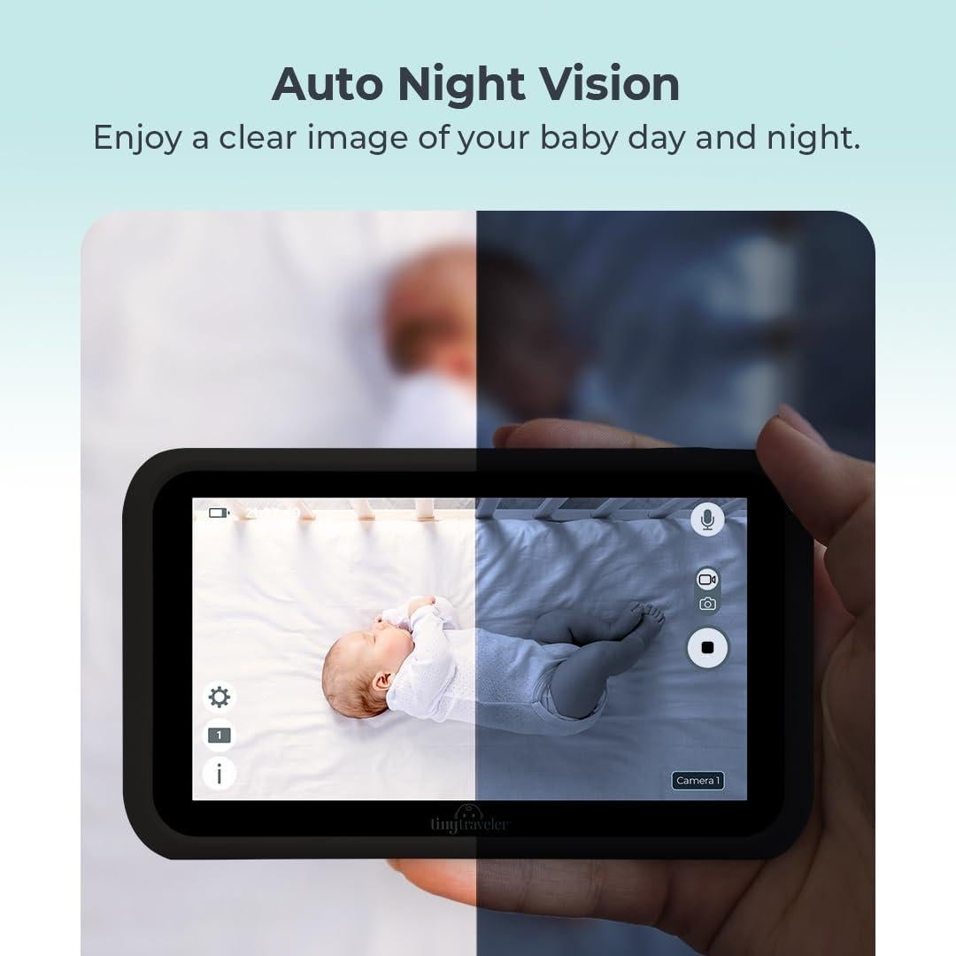 Monitor para Bebés Pequeño Viajero 5" HD Sin WiFi Negro