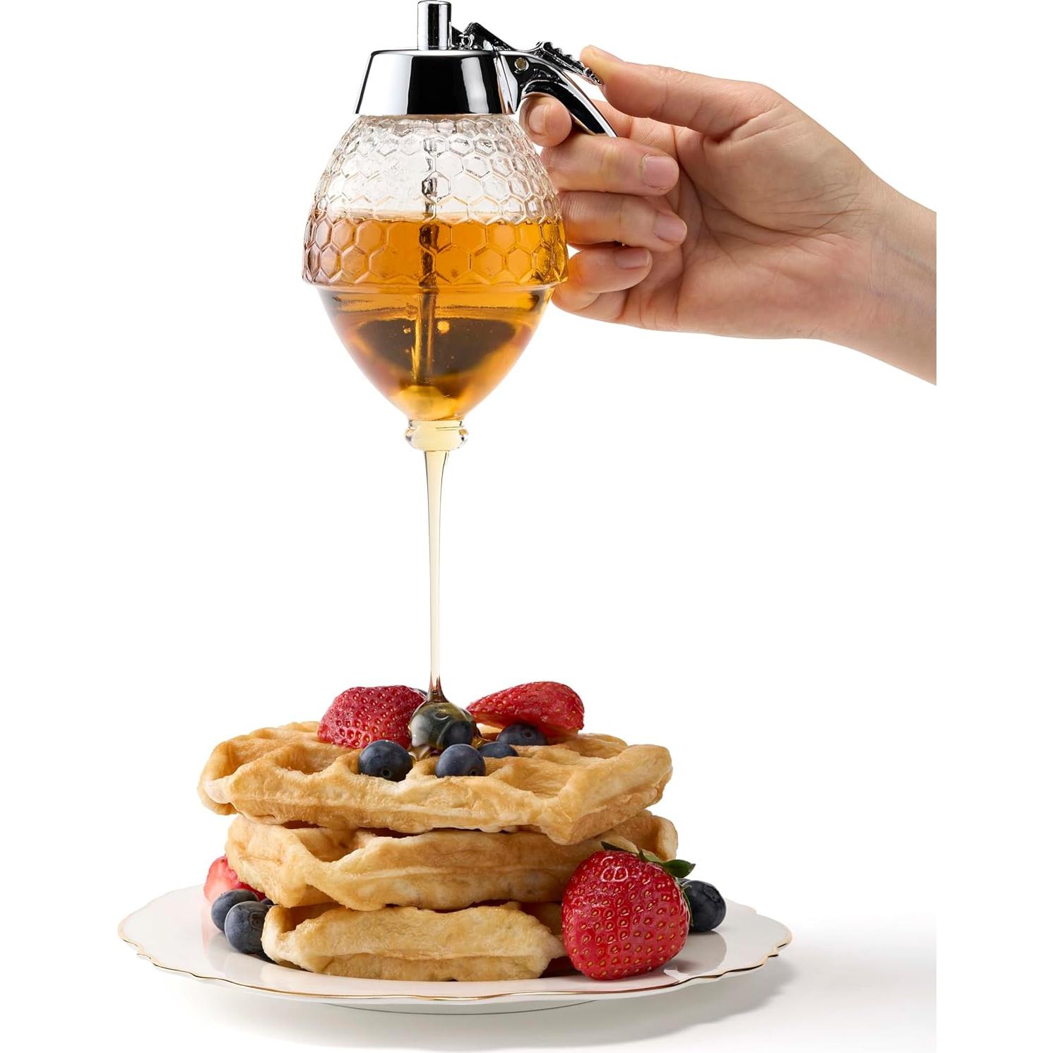 Dispensador de Miel de Vidrio PAULSWAY 236 ml con Soporte