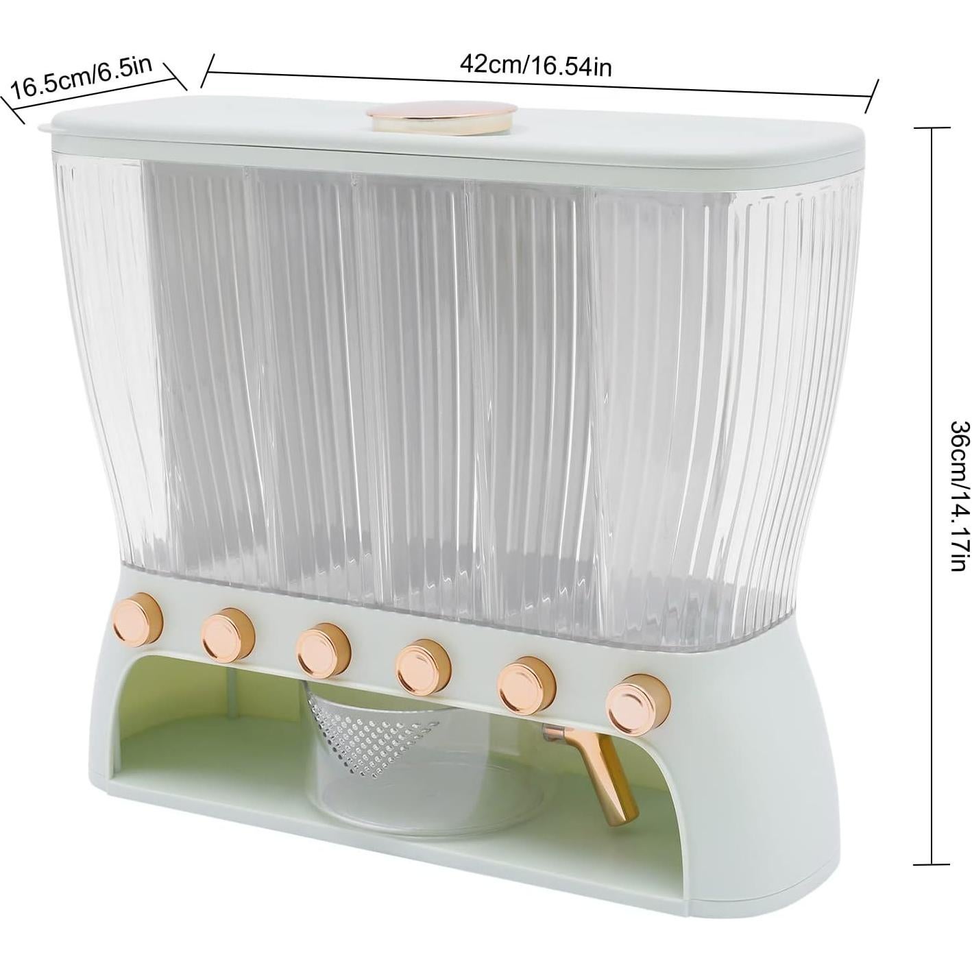 Dispensador de Granos 6 Rejillas WUSILIL Verde Claro 10kg