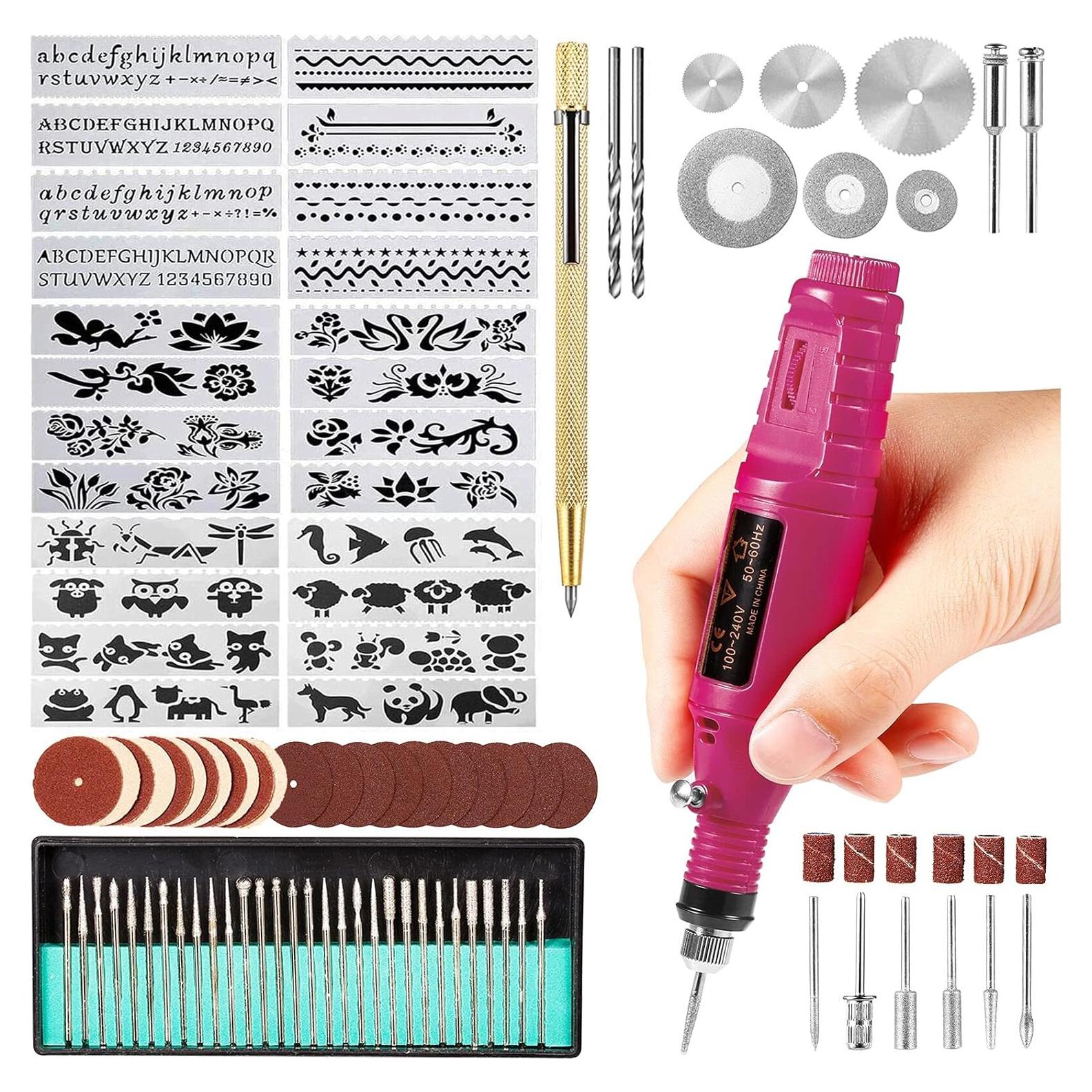 Kit de Grabado Uolor 108 Pcs Eléctrico con 82 Accesorios