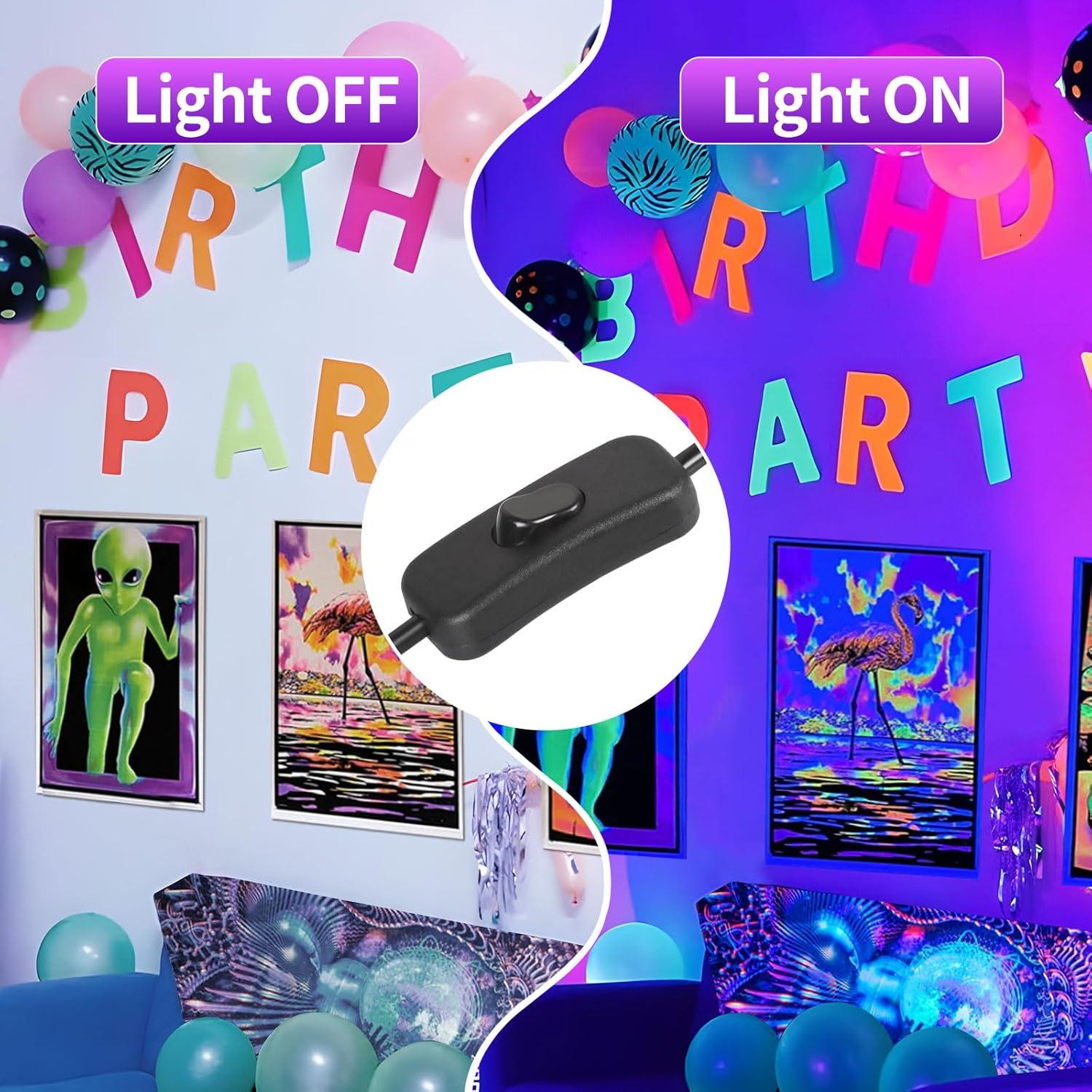 Barra de luz negra LED 42W SHGPODA con cable 1.5m e interruptor