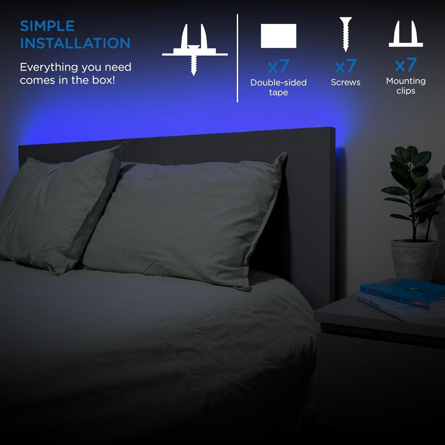 Luz LED flexible Enbrighten 1.98m USB Azul 76628-T1