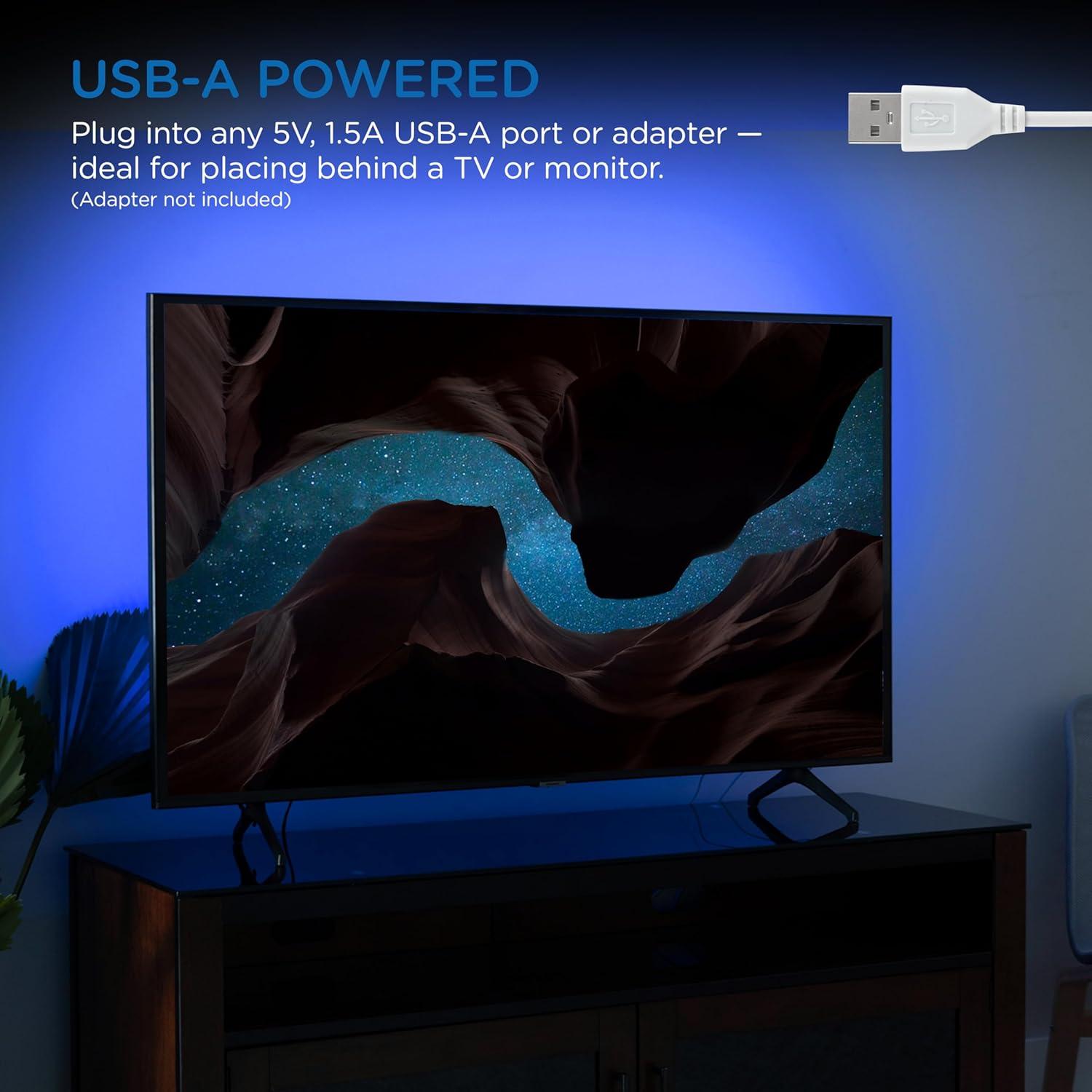 Luz LED flexible Enbrighten 1.98m USB Azul 76628-T1