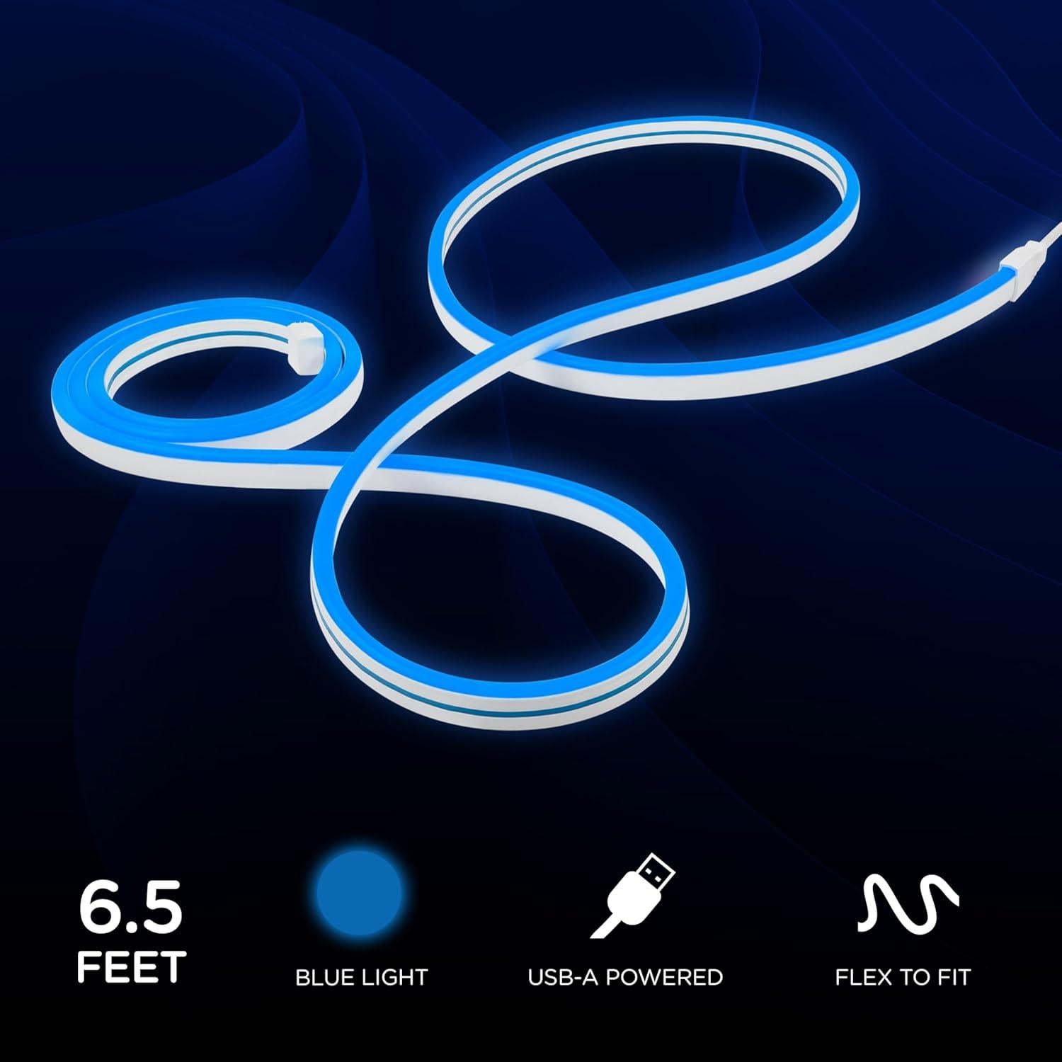 Luz LED flexible Enbrighten 1.98m USB Azul 76628-T1