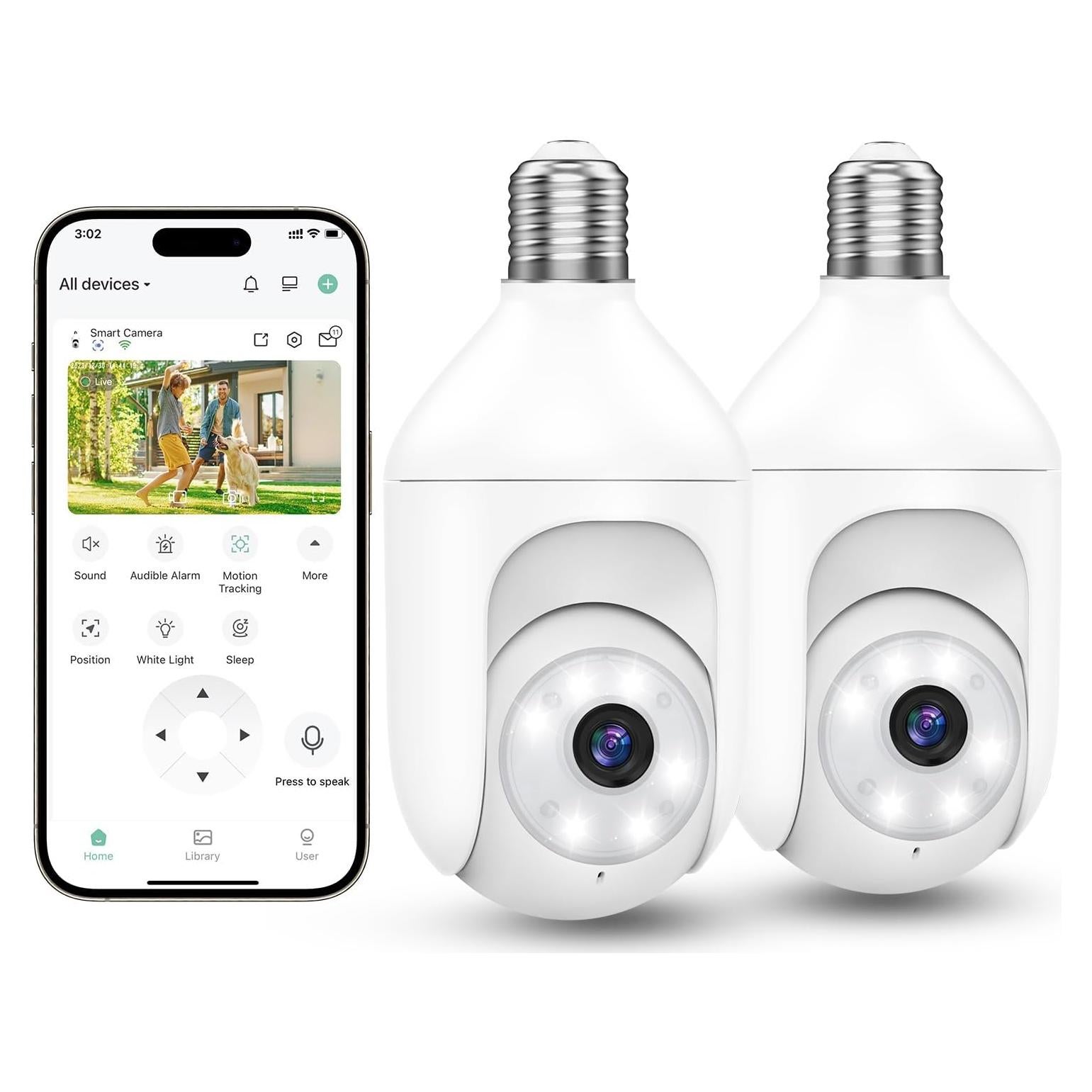 Cámara de Seguridad Inalámbrica Recacam F2D 2K 2 Cuentas