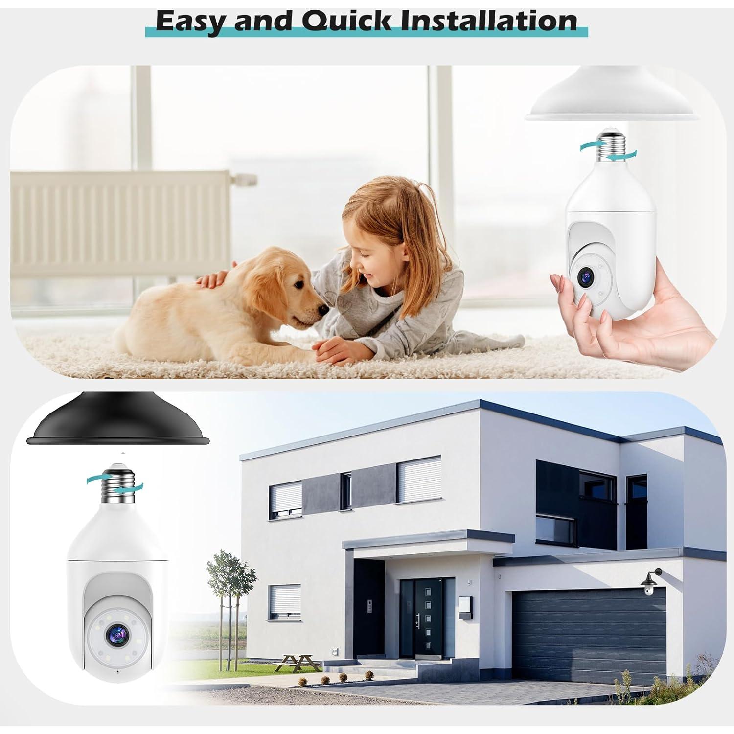 Cámara de Seguridad Inalámbrica Recacam F2D 2K 2 Cuentas