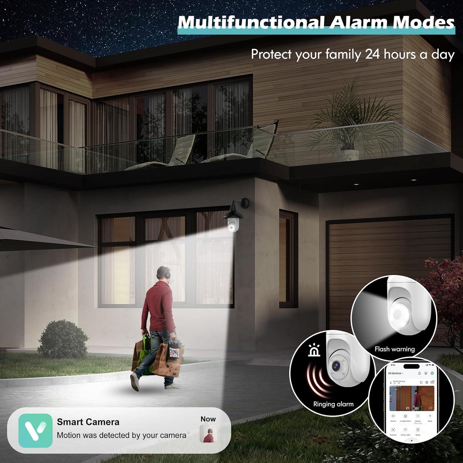 Cámara de Seguridad Inalámbrica Recacam F2D 2K 2 Cuentas