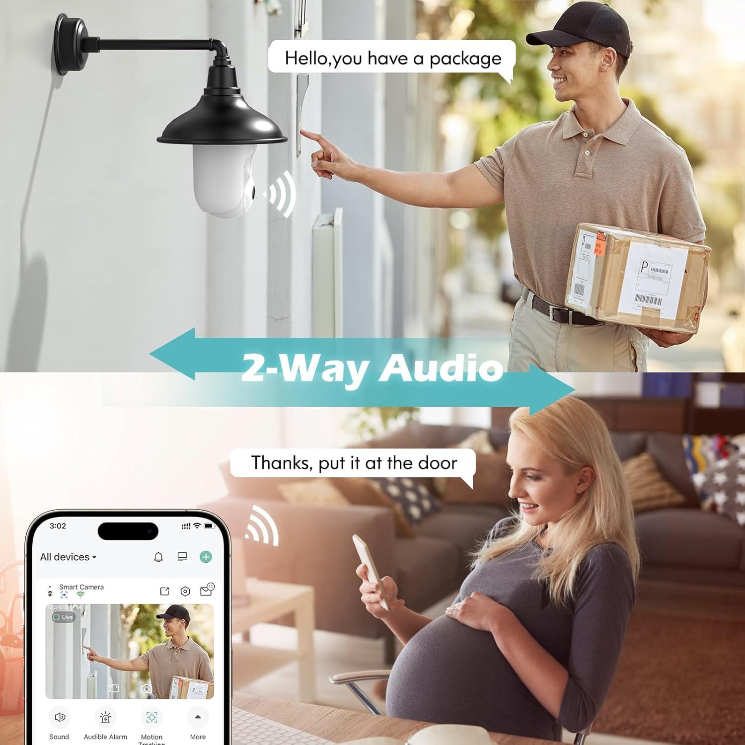 Cámara de Seguridad Inalámbrica Recacam F2D 2K 2 Cuentas