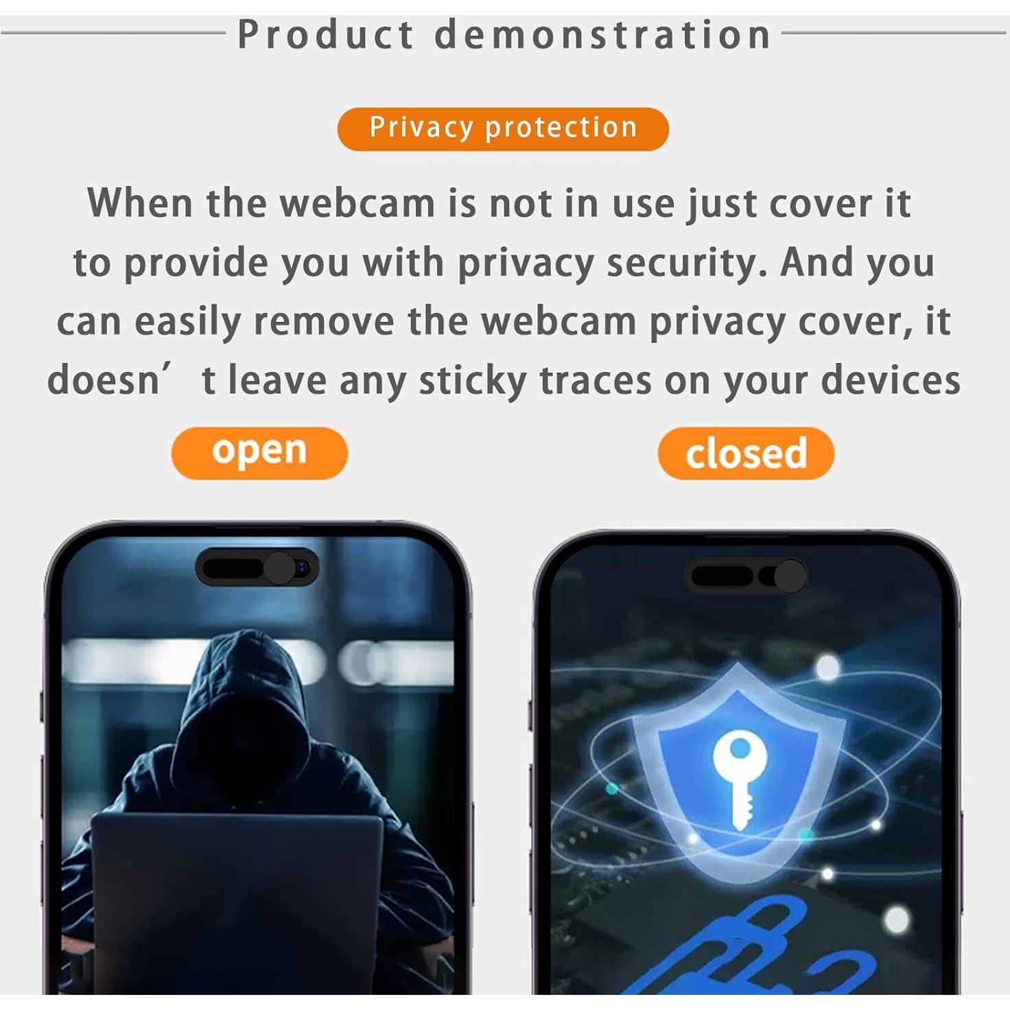 Cubierta de Cámara Frontal EYSOFT para iPhone 14 Pro/Max - Negro