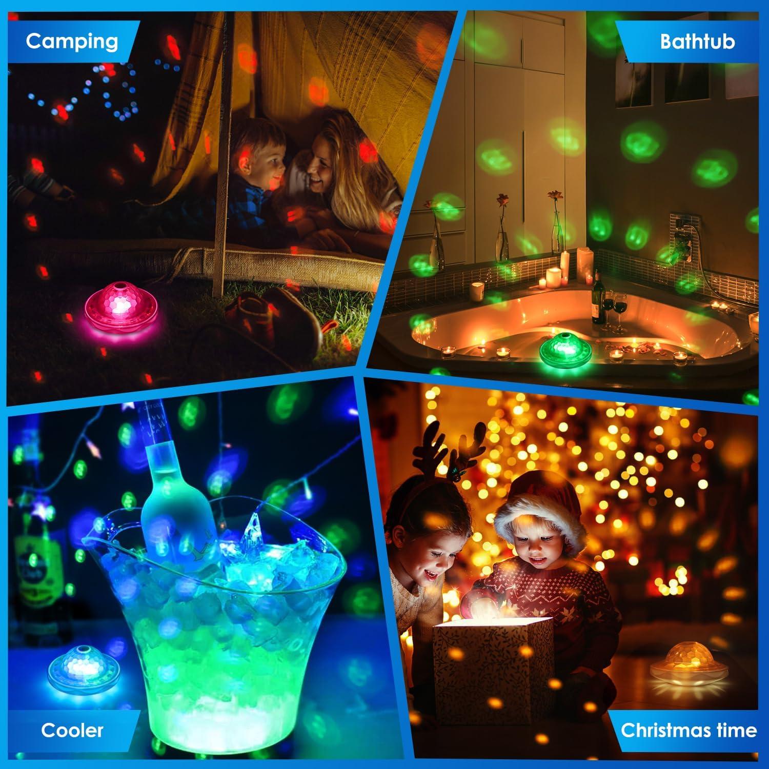 Luces Flotantes para Piscina QOLNBY IP68 Recargables 5000 Lúmenes