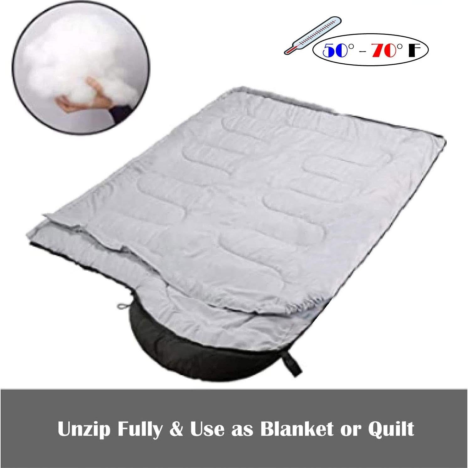 Saco de Dormir Impermeable Trail Maker 180x76 cm Negro